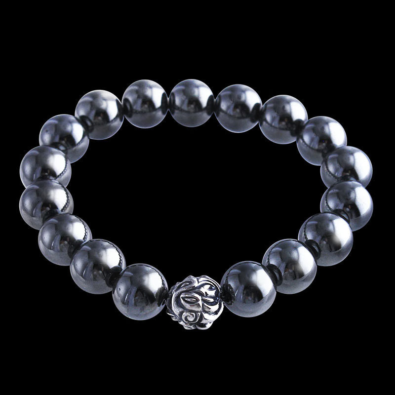 Embossed Nest Bead 10mm Bracelet