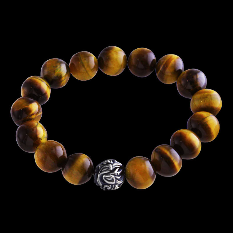 Embossed Nest Bead 10mm Bracelet