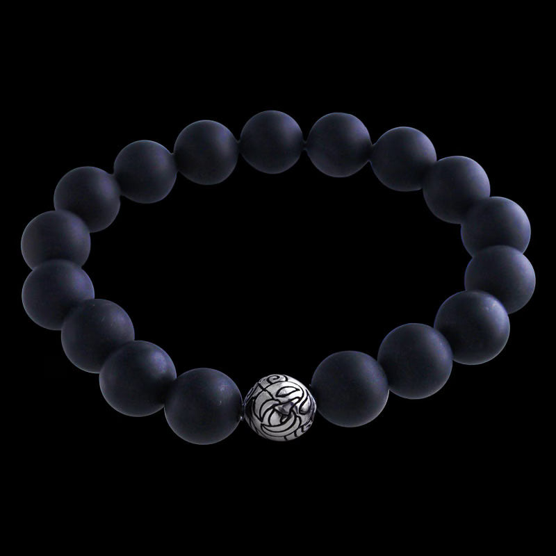 Engraved Nest Bead 10mm Bracelet