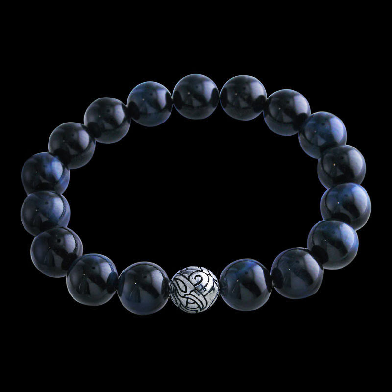 Engraved Nest Bead 10mm Bracelet
