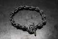 FCB-12 小skull linked bracelet