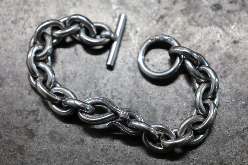 SE-1392 12mm Beans Chain w/Snake Bracelet