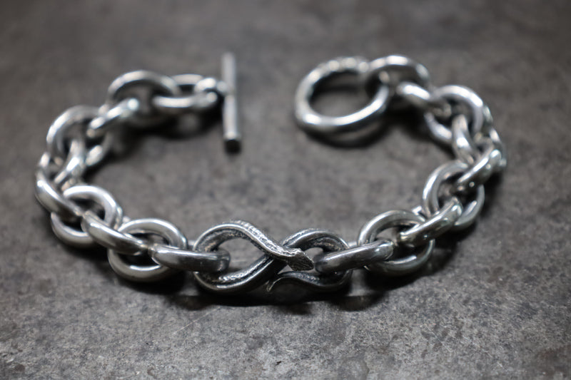 SE-1392 12mm Beans Chain w/Snake Bracelet
