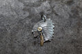 SE-1514 chief w 羽飾/K18 metal/K18 L feather