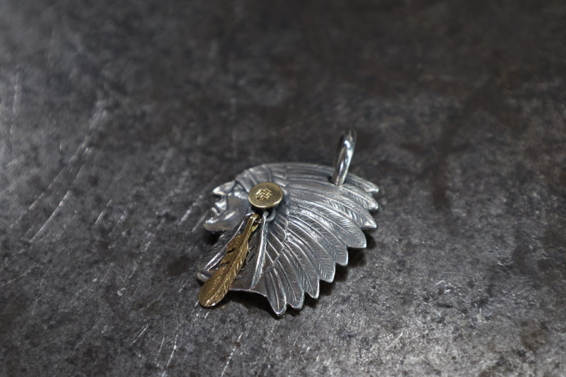 SE-1514 chief w 羽飾/K18 metal/K18 L feather