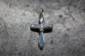 SE-1564 clover cross w eagle/tip turquoise
