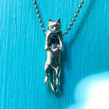 BBM Chibi Cat Pendant With Stone (Stainless Ball Chain)