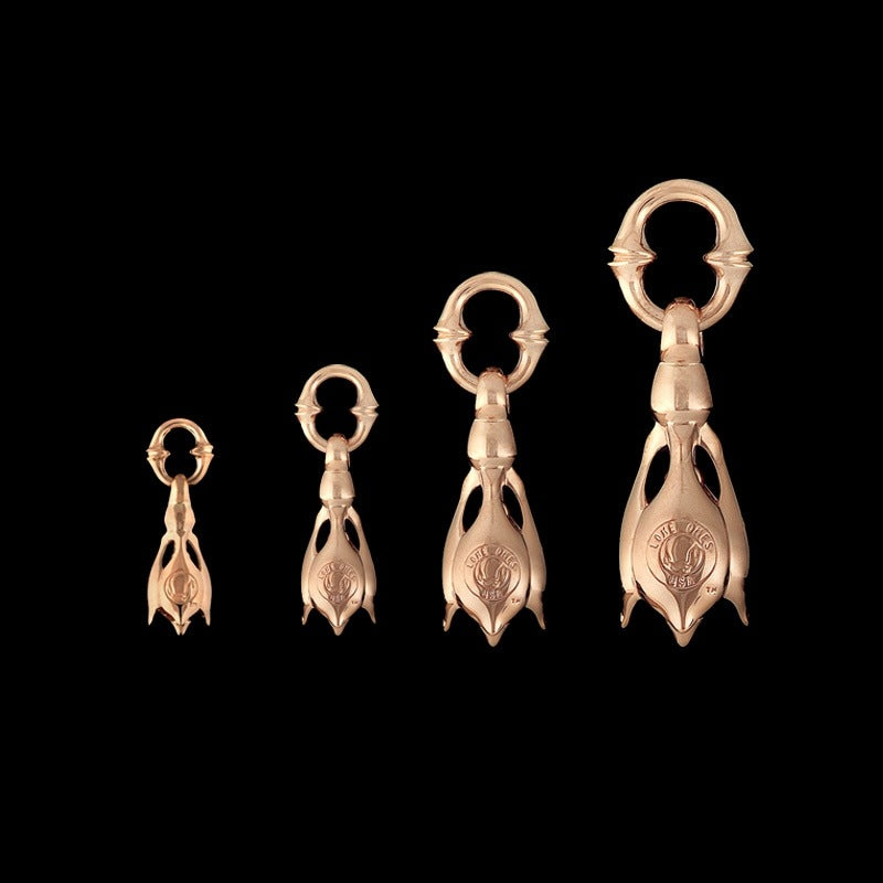Tear Bell Pendant, 18k Rose Gold