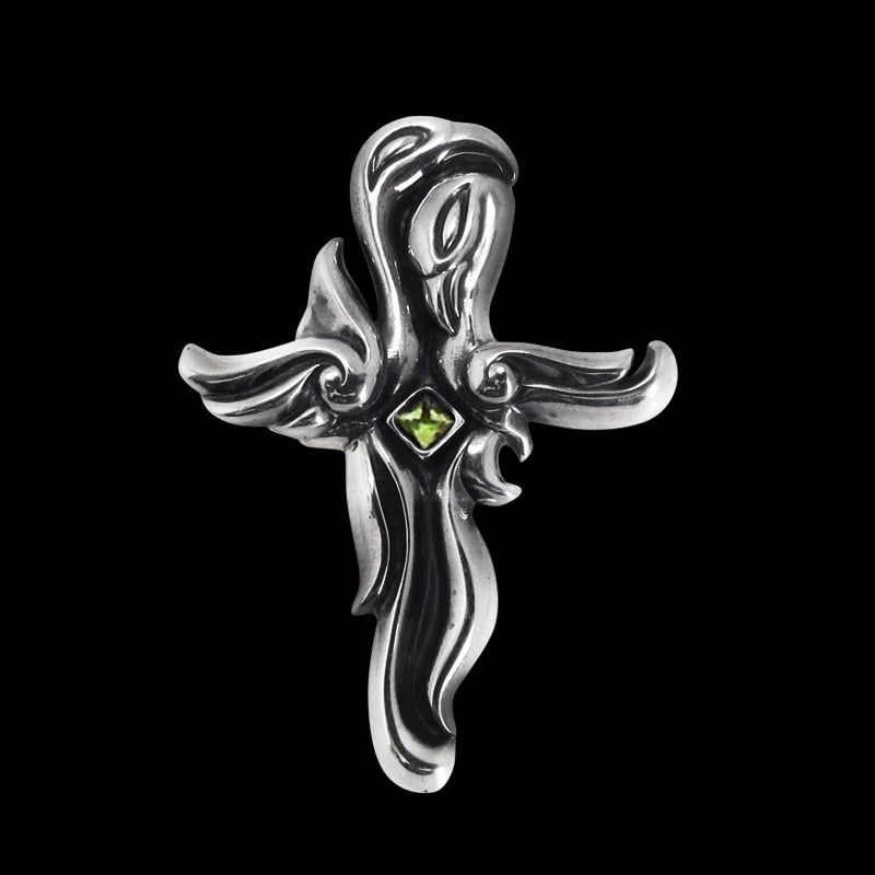 Star Cross Lover Pendant with Peridot