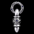 Hawk pendant with sapphire