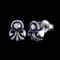 Chrome stud earrings