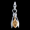 Tear Bell Pendant with One 18K Rose Gold Fusion