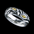 Love Byte Ring with Gold Eye (18 Gold Yellow Gold)