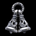 Two Crane Bell Pendant (Crane Circle)