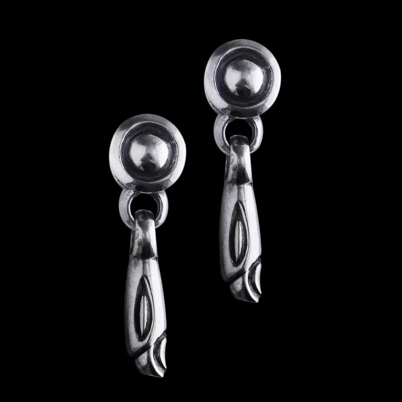 Dove head earrings