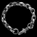 Curved Silk Link (S) Bracelet (Plain Circle)