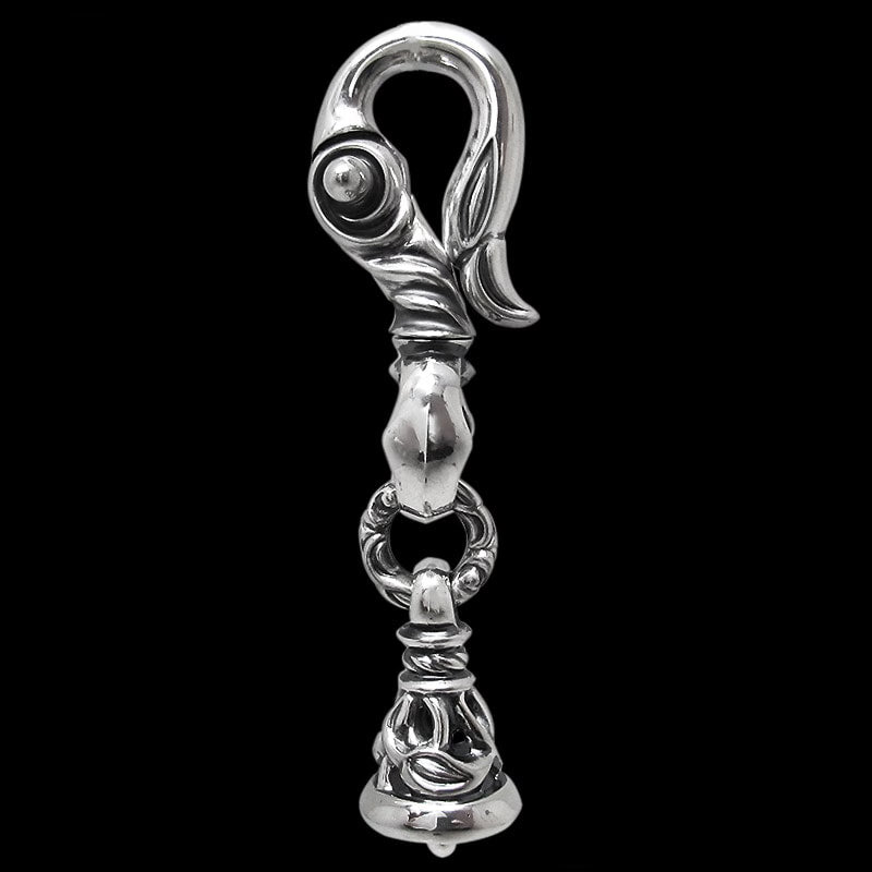 Swan Clip with Crane Bell Key Clasp