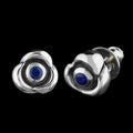 Flow Stud Earrings with Sapphire