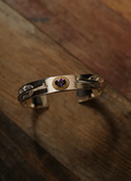 12mm 金繩Amethyst/雙銀羽S 平打Bangle