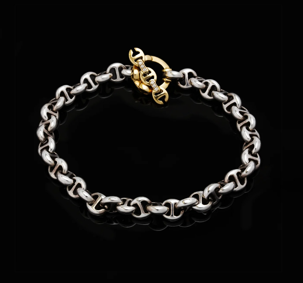 HSB 5MM OPEN-LINK™ BRACELET - STERLING SILVER | 18K GOLD