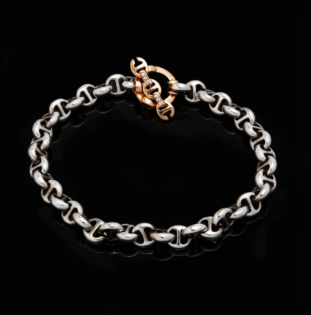 HSB 5MM OPEN-LINK™ BRACELET - STERLING SILVER | 18K GOLD