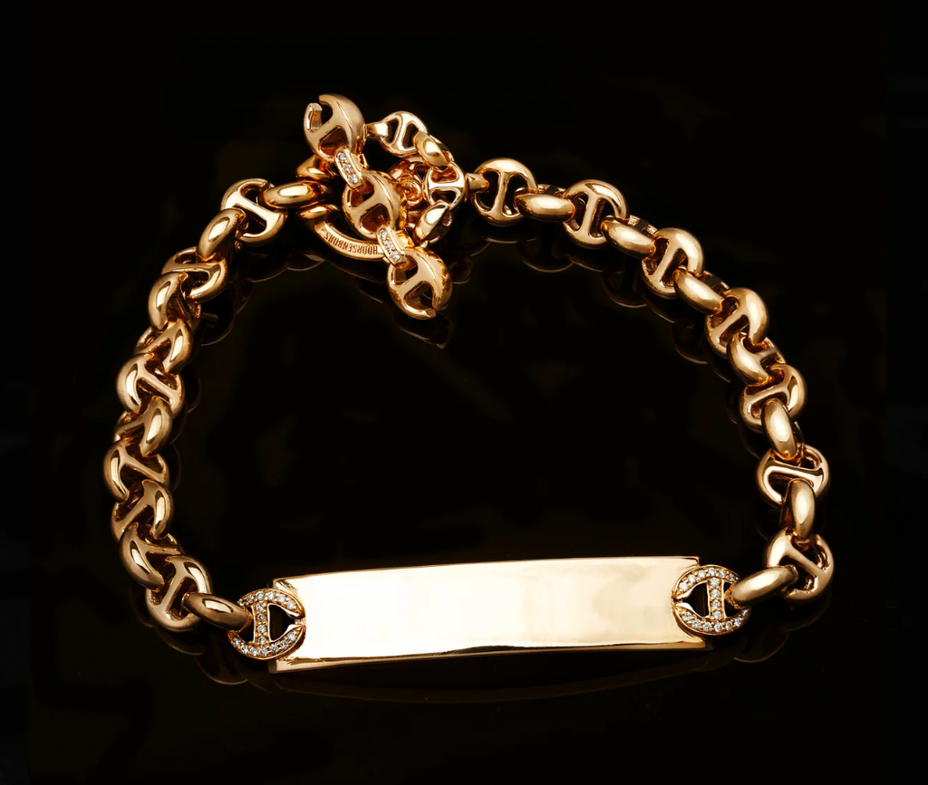 HB060M 5MM Open Link Monogram Bracelet