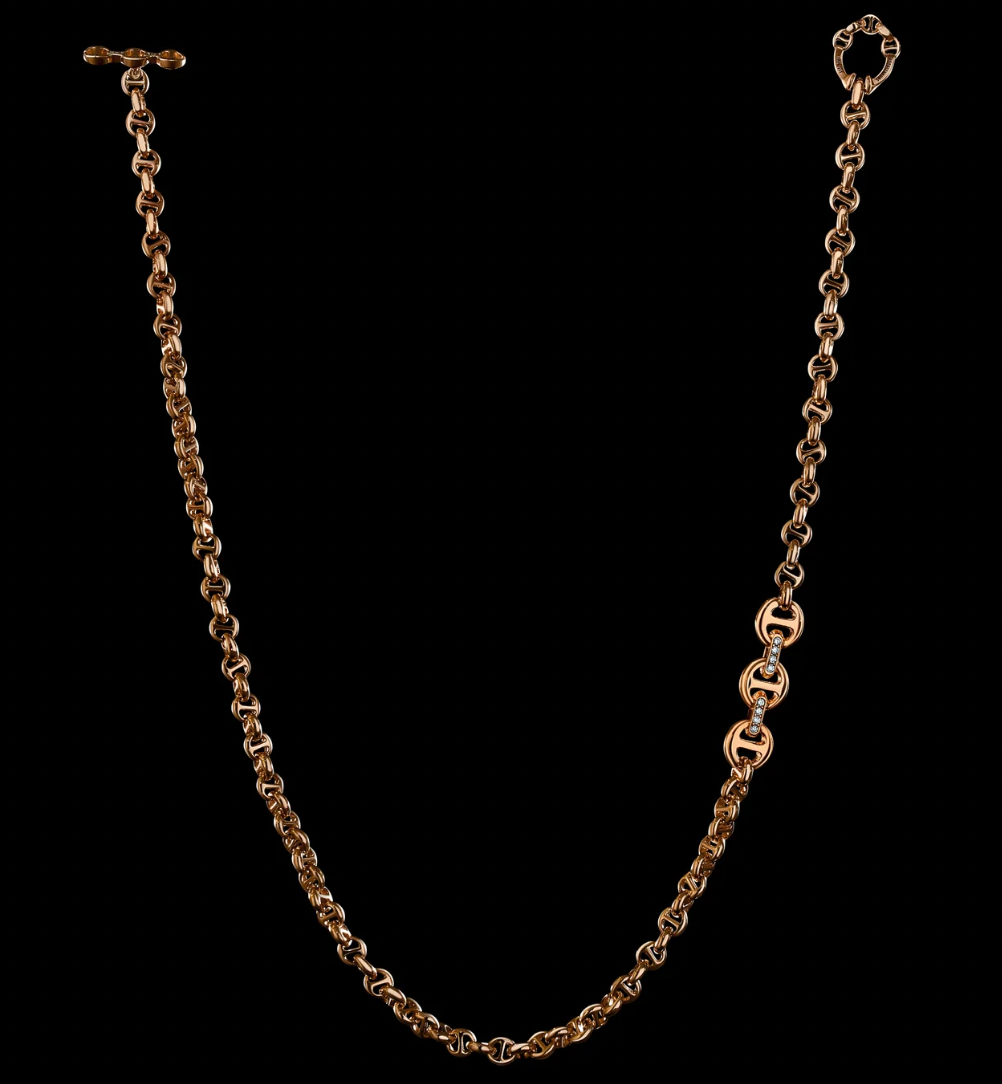 HB063D 5MM OPEN-LINK™ NECKLACE WITH DIAMOND PENDANT