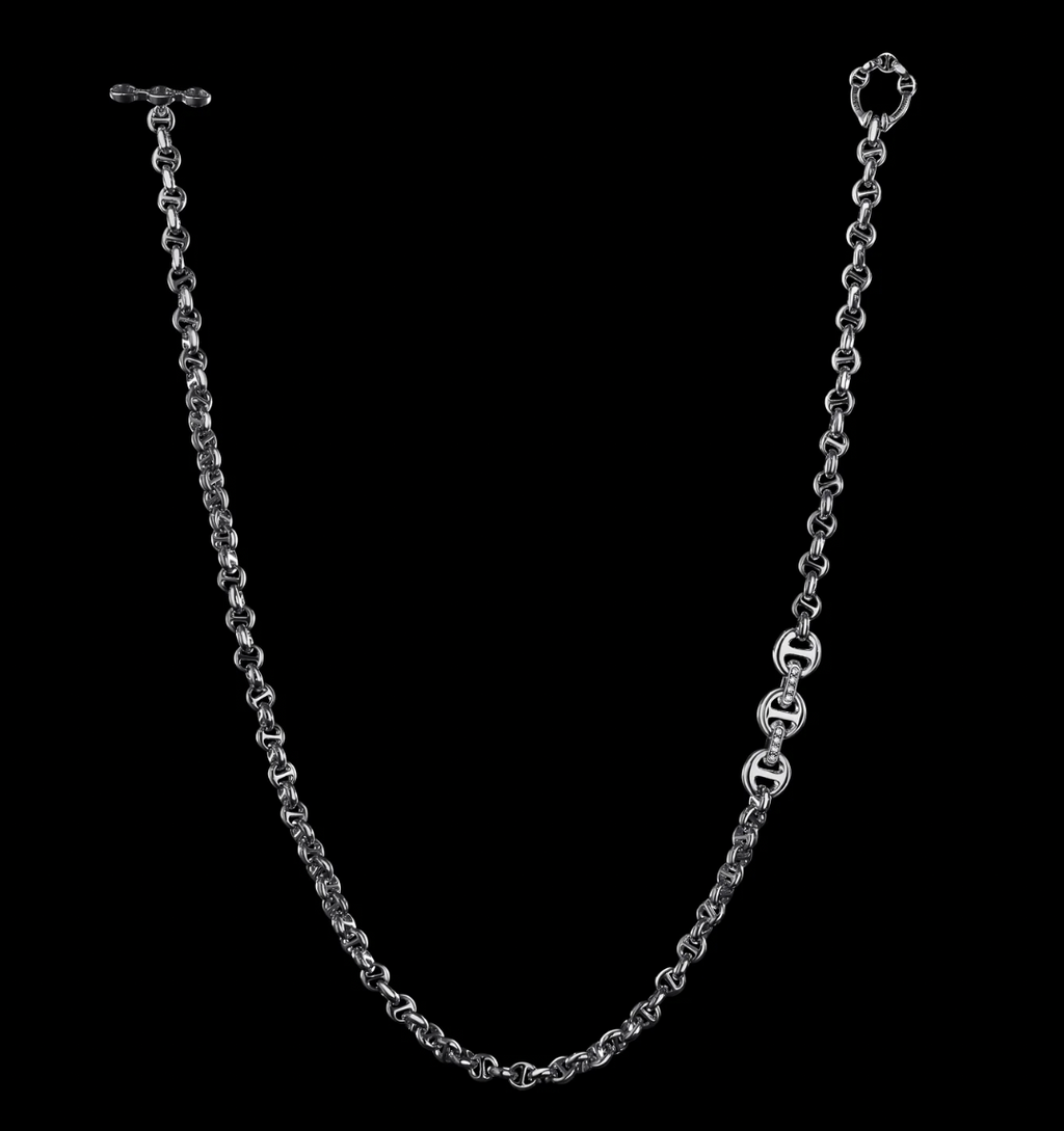 HB063D 5MM OPEN-LINK™ NECKLACE WITH DIAMOND PENDANT