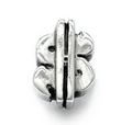 Silver Dollar Sign Earrings