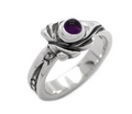 Small Spoon Ring with Gemstone