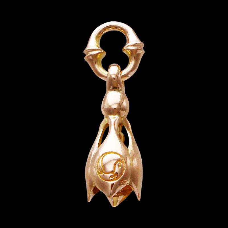 Tear Bell Pendant, 18k Rose Gold