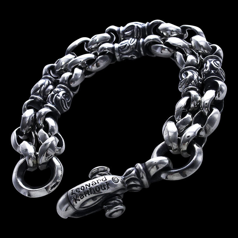 Double Silk Dove Bracelet (Leonard Kamhout Engraving)