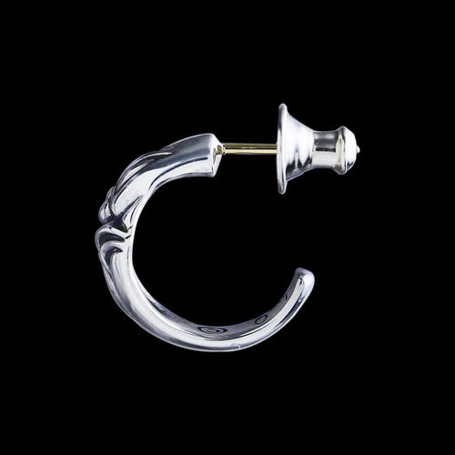 Carved Silk Hoop Earrings