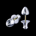 Silk stud earrings
