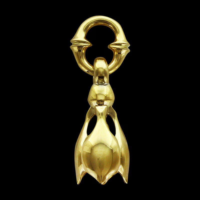 Tear Bell Pendant, 18k Yellow Gold
