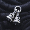 Two Crane Bell Pendant (Plain Circle)