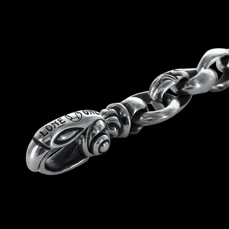 Curved Silk Link (S) Bracelet (Plain Circle)