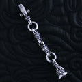 Double Hawk with Crane Bell (M) Key Clasp (Leonard Kamhout Engraving)