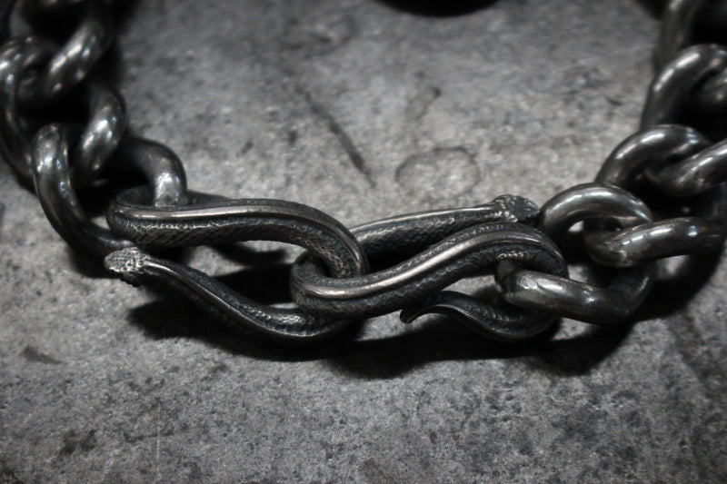 FCB-44 two snakes twist chain bracelet