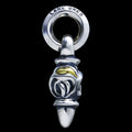 Eagle pendant, 18k gold, eyes