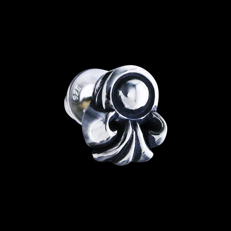 Chrome stud earrings