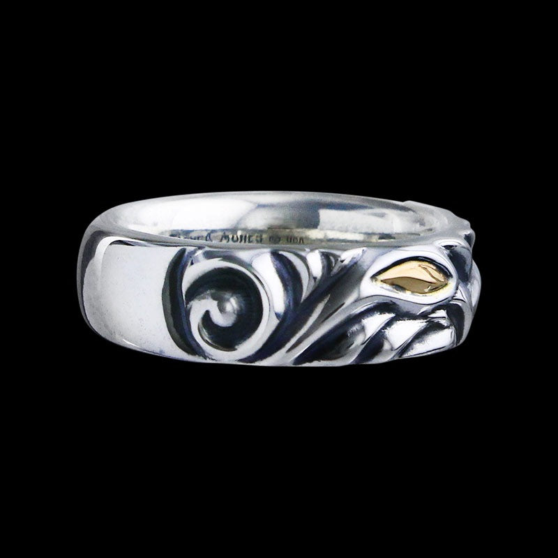 Love Byte Ring with Gold Eye (18 Gold Yellow Gold)