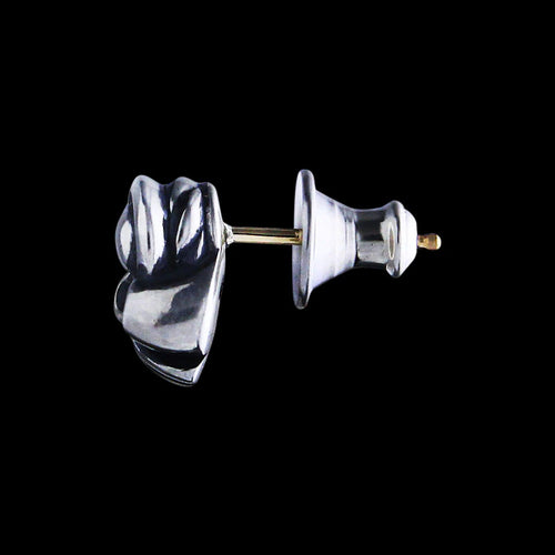 Chrome stud earrings