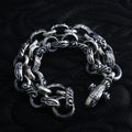 Double Raven Bracelet (Leonard Kamhout Engraving)