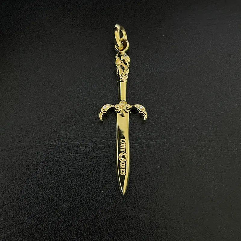 Dagger S w/ white diamond 18K YG