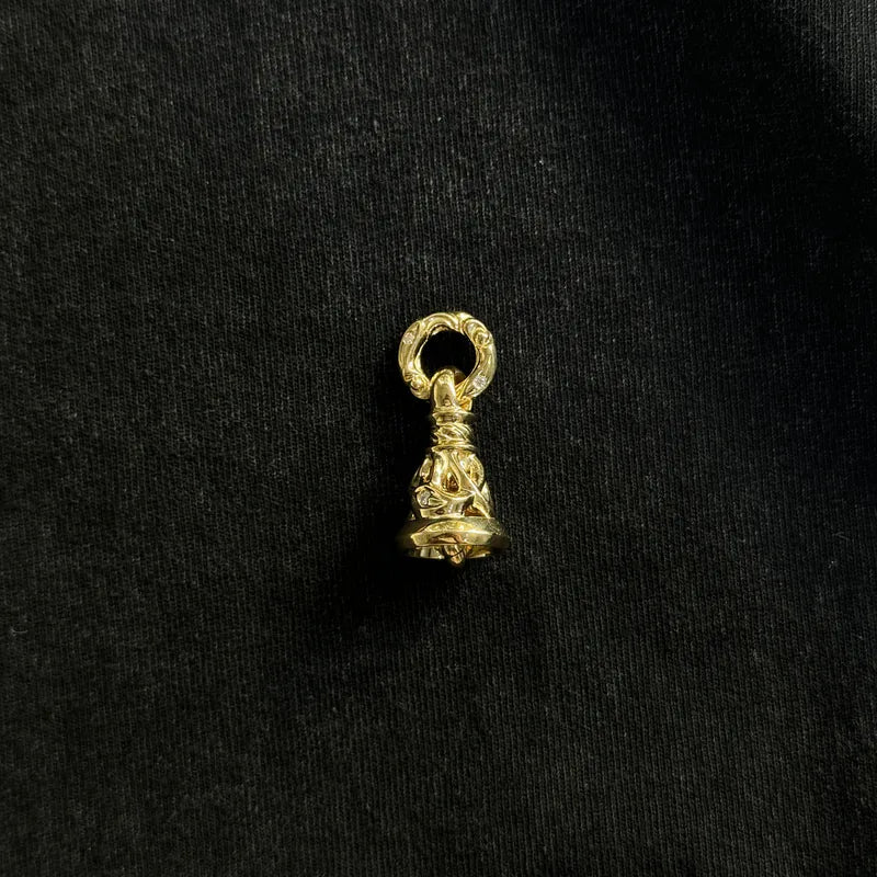 18K CRANE BELL S W/ 4 DIAMOND