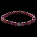 Embossed Nest Bead 6mm Stone Bracelet
