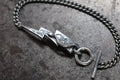 SE-1093 lightning w snake 1.3mm twist bracelet/scroll