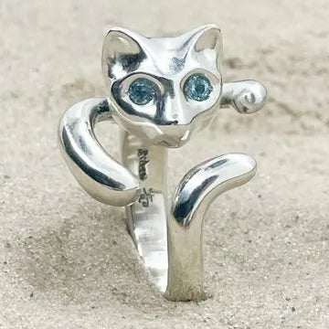BBM 貓咪戒（Blue Topaz Eyes）
