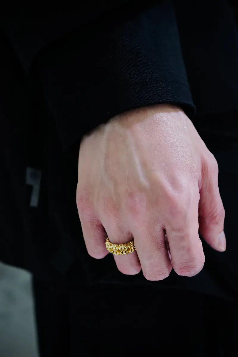 K18 Yellow Gold Chrome Ring